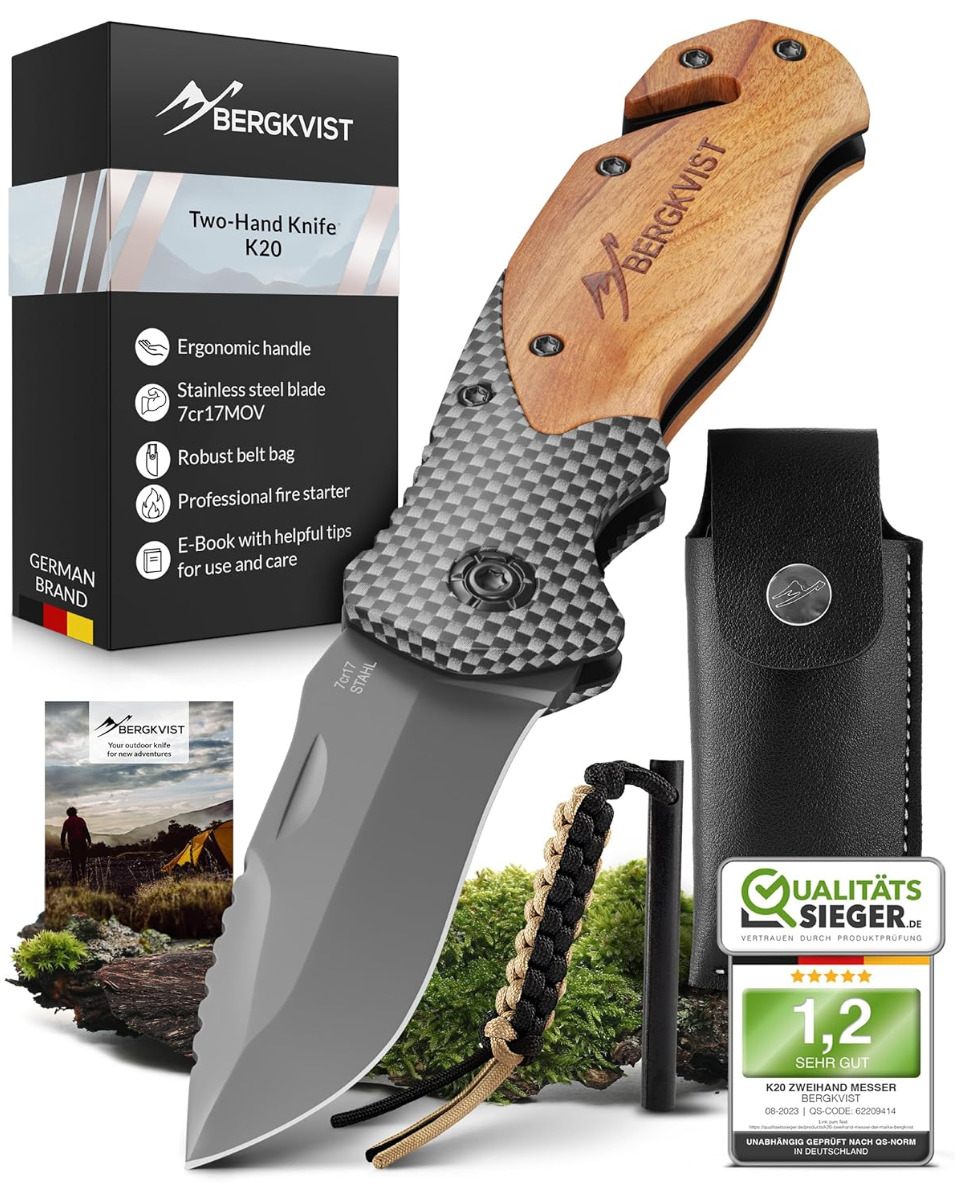 BERGKVIST K20 Navaja Táctica 3 en 1 - 23,97€