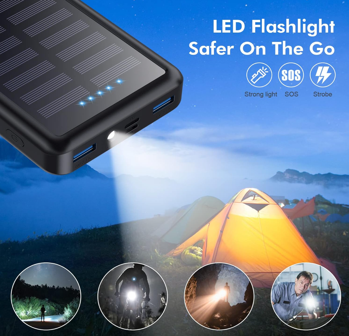 PXWAXPY Power Bank Solar