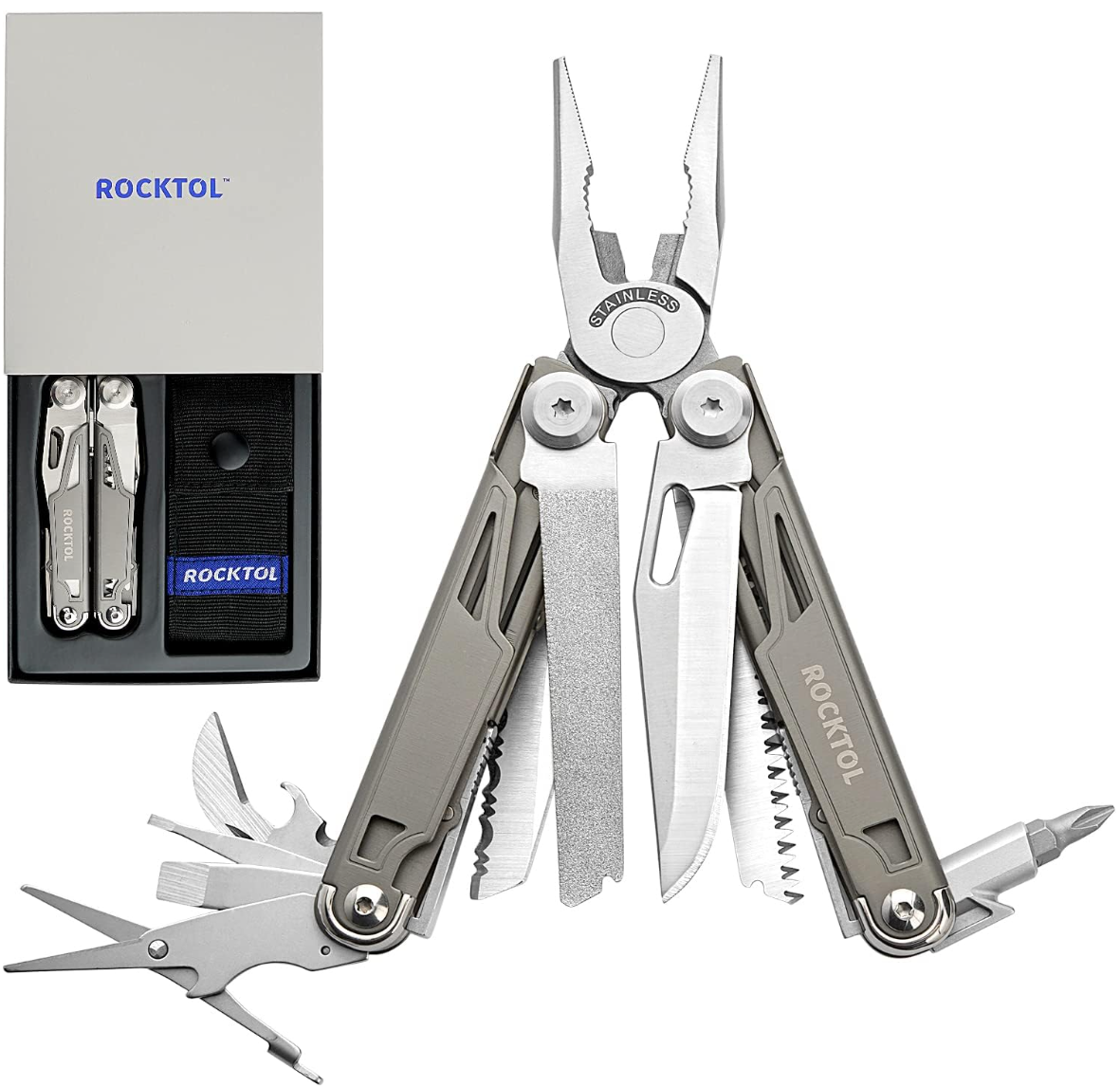 ROCKTOL Navaja Táctica Multiusos 19 en 1 - 34,99€