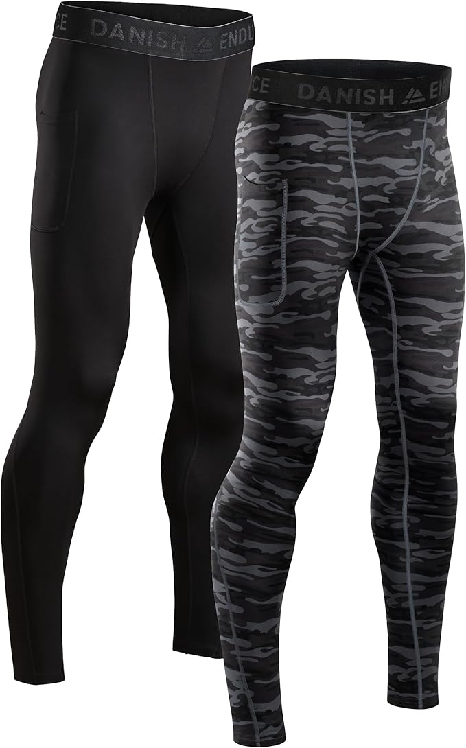 DANISH ENDURANCE x2 Leggings Negro y Gris
