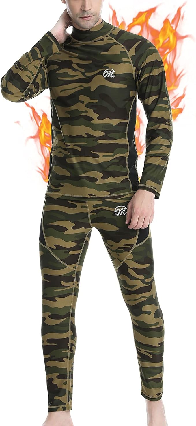 MEETWEE Conjunto Térmico Verde Militar