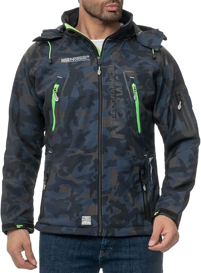 GEOGRAPHICAL NORWAY Softshell Impermeable Azul Mimetizado