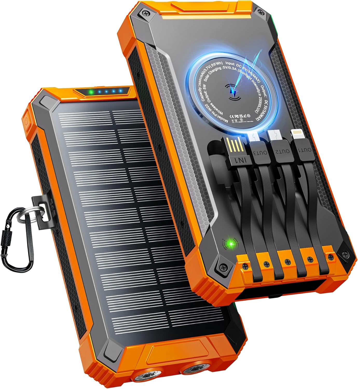 PB Solar Naranja Inalámbrico